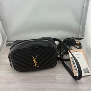Saint Laurent Lou Matelasse Chevron Leather Belt Bag.